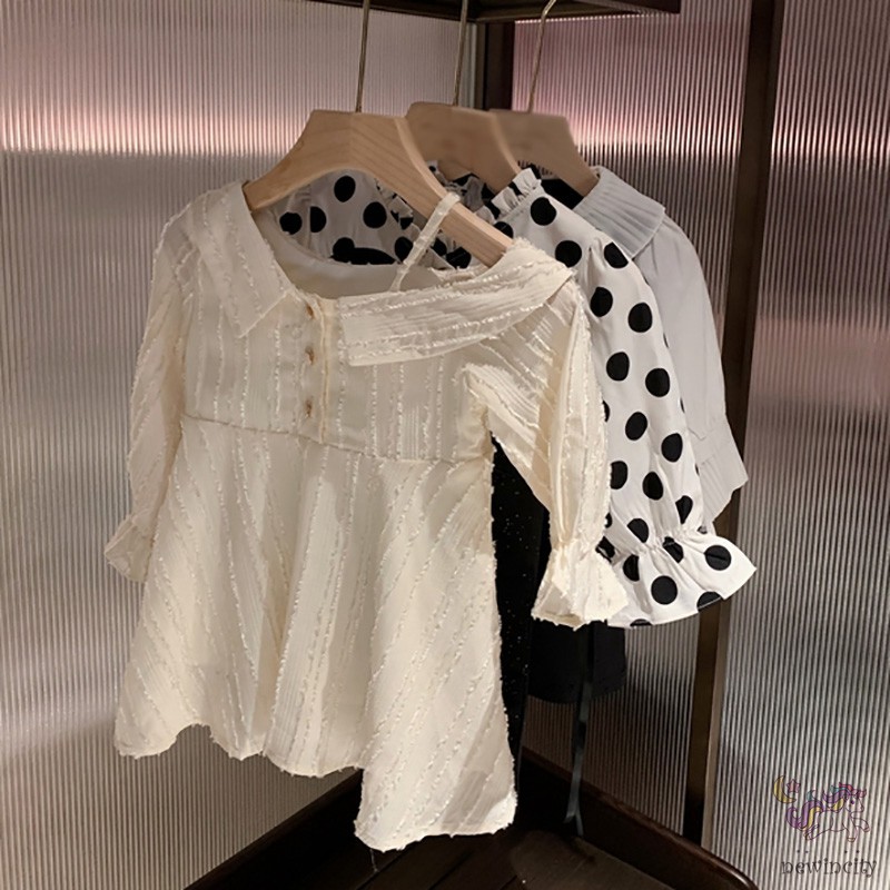 Đầm Trễ Vai Kiểu Hàn Quốc Thời Trang Mùa Thu Cho Bé Gái