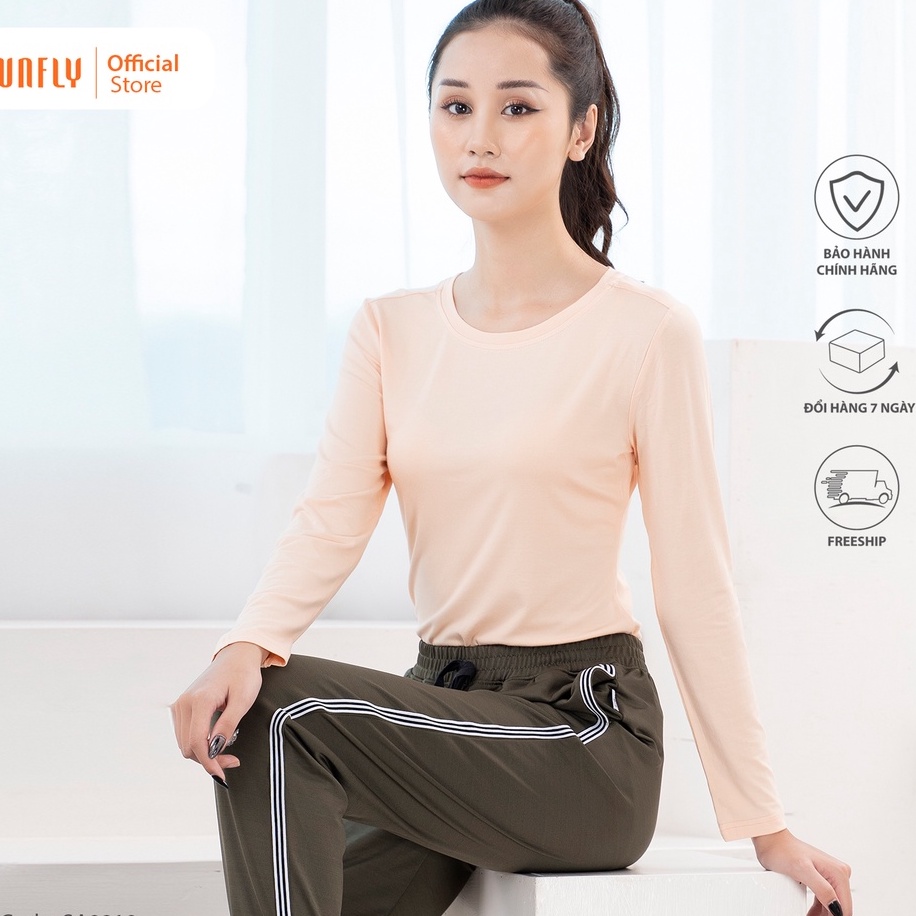 [Mã WABRH44 giảm 12% đơn 99K] Áo giữ nhiệt nữ cổ tròn chất rayon SUNFLY SA9216