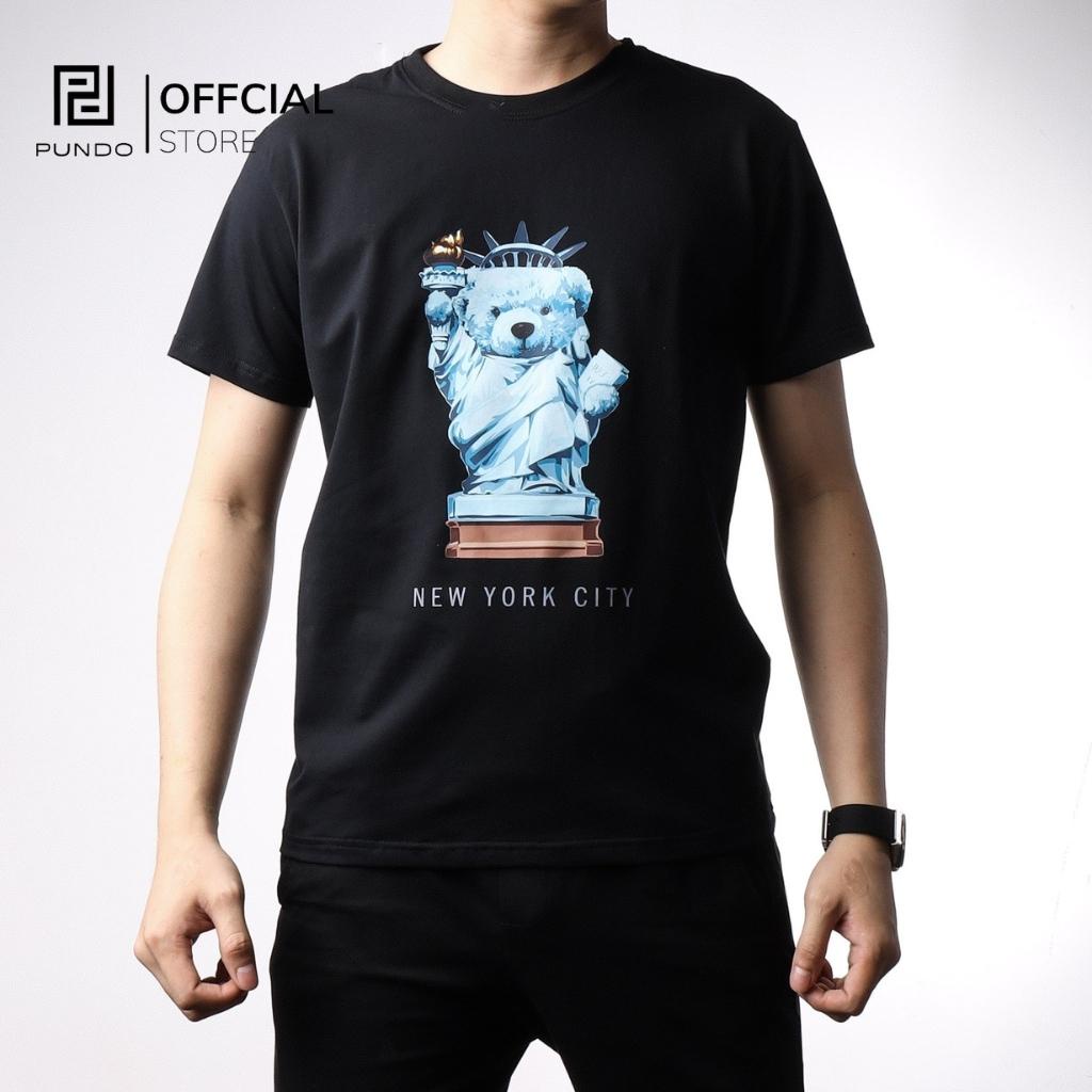 Áo thun nam cổ tròn ngắn tay 3 màu trắng, đen, xám . chất cotton cao cấp PUNDO ATPD53