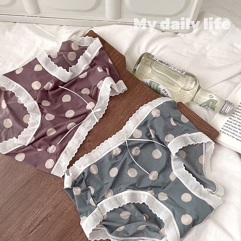 Quần lót nữ su lụa họa tiết chấm bi siêu mỏng siêu mát 1482