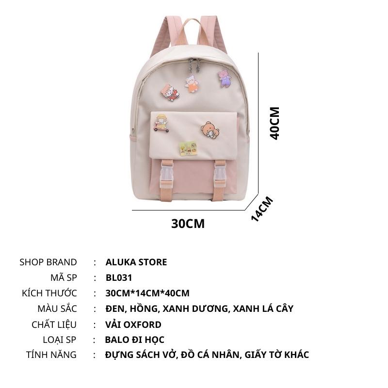 Balo nữ đi học du lịch thời trang đẹp dễ thương cá tính cute giá rẻ OLUKA STORE BL031
