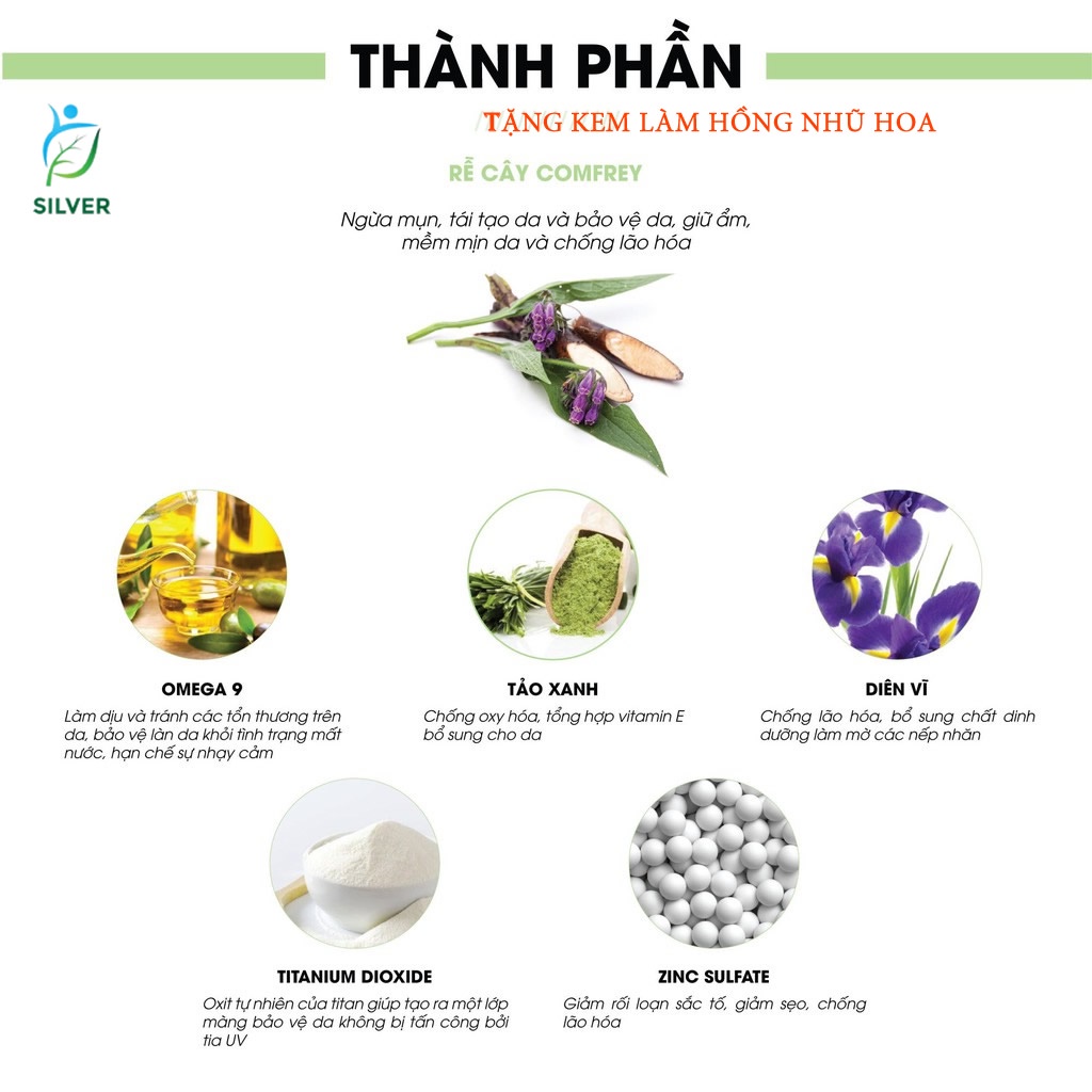 Kem Sữa Đánh Bay Các Loại Mụn - Nám Tàn Nhang - Dưỡng Ẩm Dưỡng Trắng Silver 30gr | BigBuy360 - bigbuy360.vn