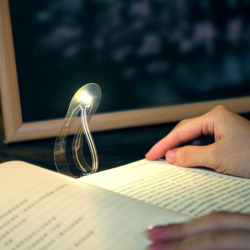 Đèn Led Kiêm Kẹp Sách JANPIM  Đa Dụng, Sử Dụng Làm Bookmark Kiêm Đèn Đọc Sách Dễ Thương Sáng Tạo