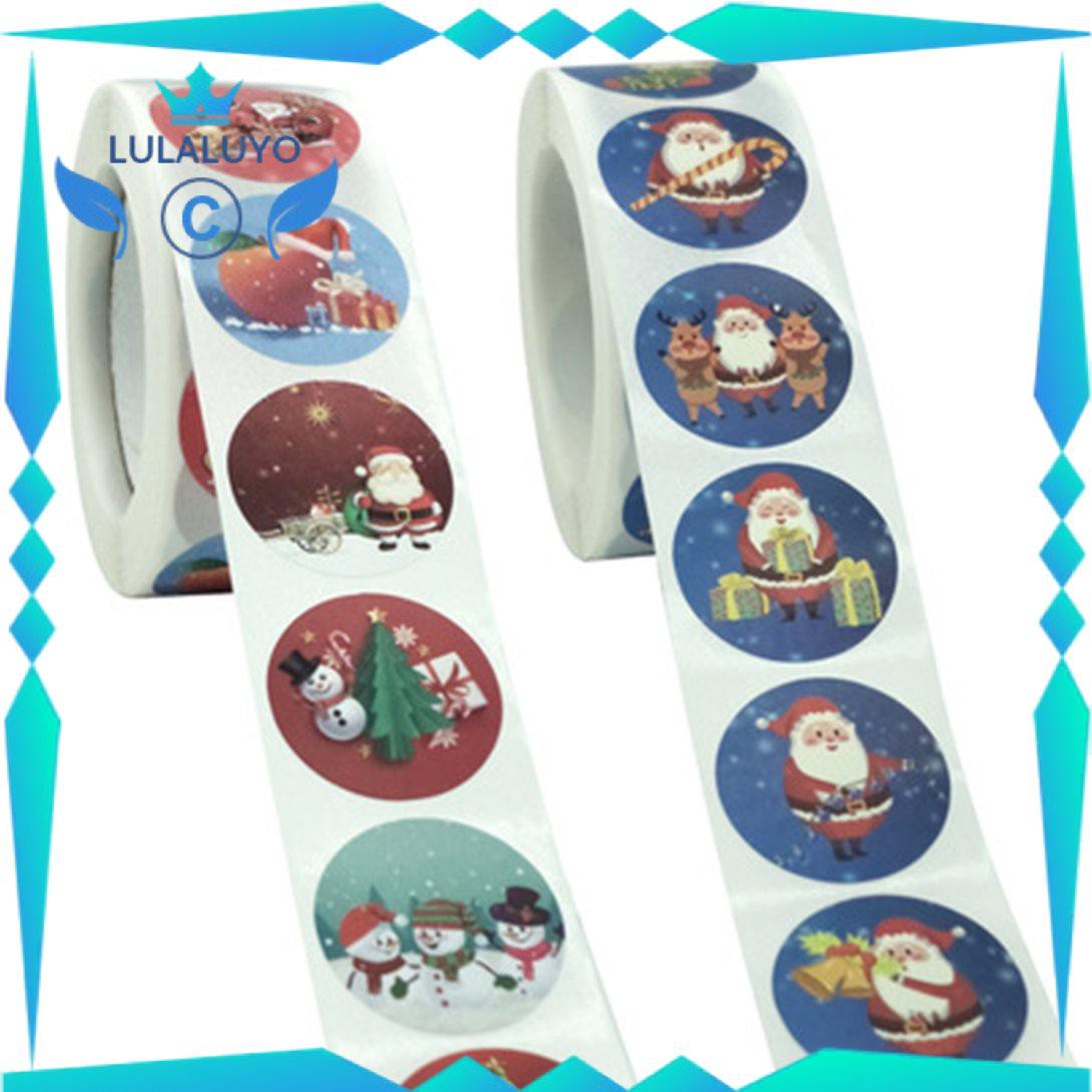 [Giáng sinh] Roll Christmas Sticker Lable Holiday Gift Envelope Seal Decoration Sticker .lu