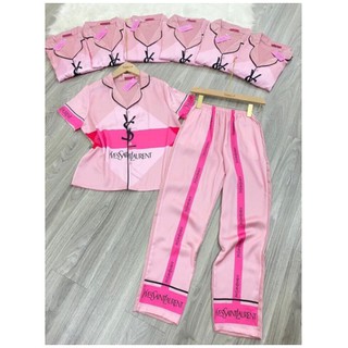 [XẢ KHO] BỘ LỤA SATIN HỌA TIẾT CỘC DÀI