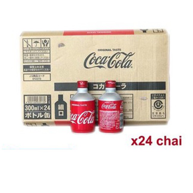 Thùng 24 chai nước ngọt Coca Cola Nhật Bản 300ml