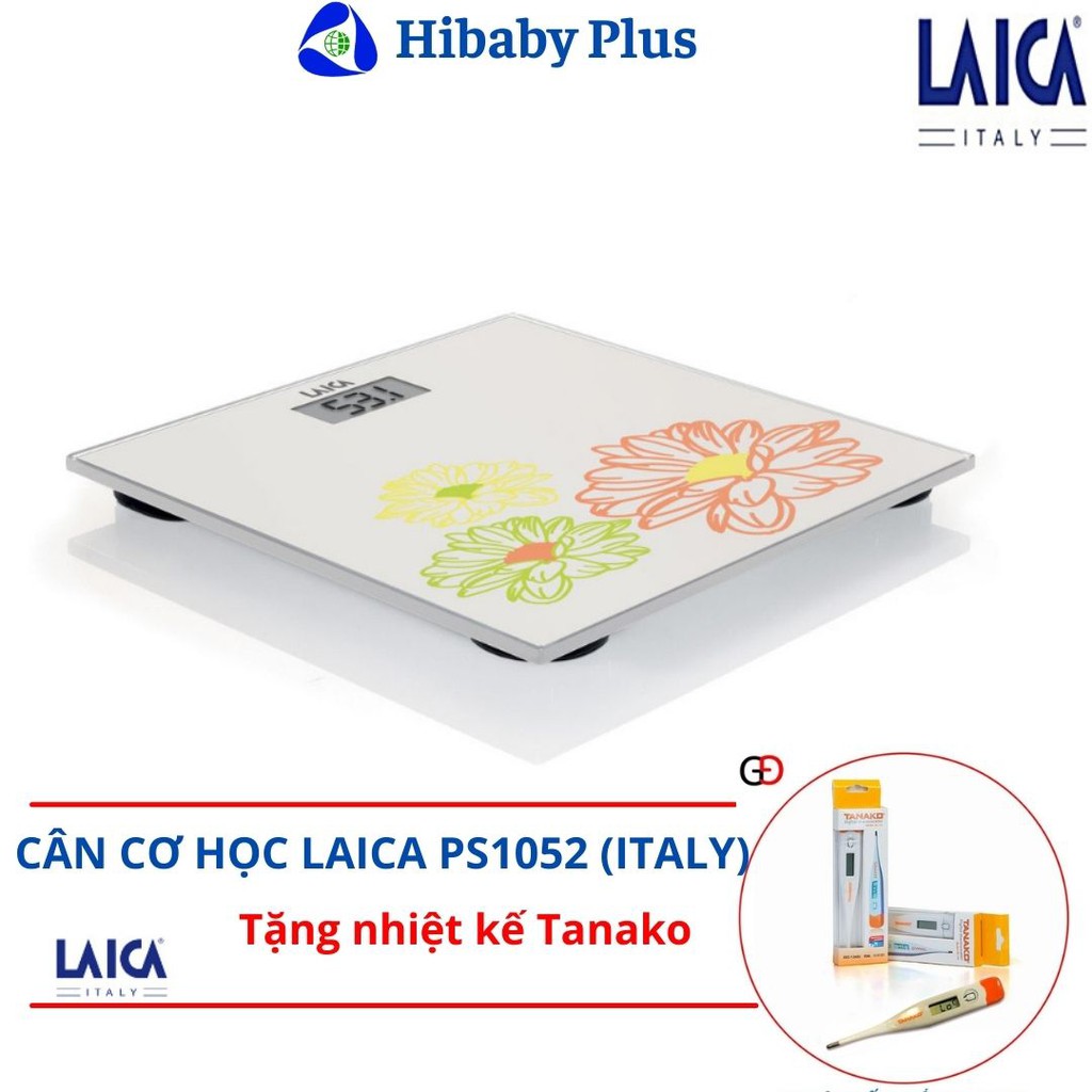 Cân sức khỏe Laica PS1052 điện tử tặng Nhiệt kế điện tử tanakoHibaby+ Store