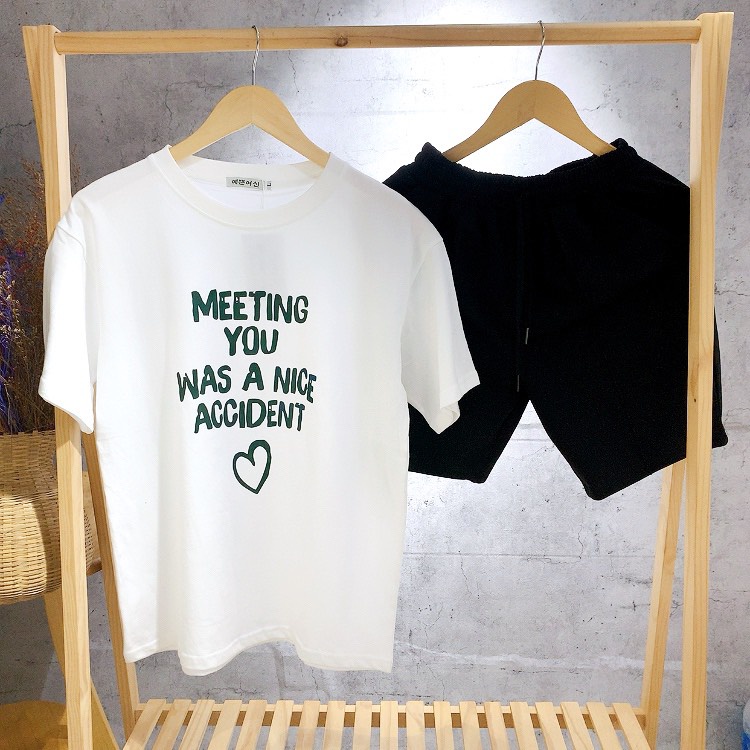 Áo Thun Unisex Nam Nữ Meeting You  Xanh Ve Chai/Trắng Ulzzang Hot Trend Street Style Mr Smile 99 Shop