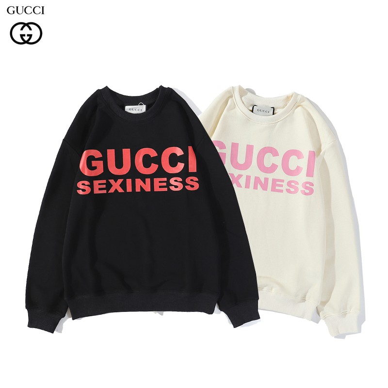 Áo Hoodie Dài Tay In Chữ Gucci Thời Trang Nam Nữ