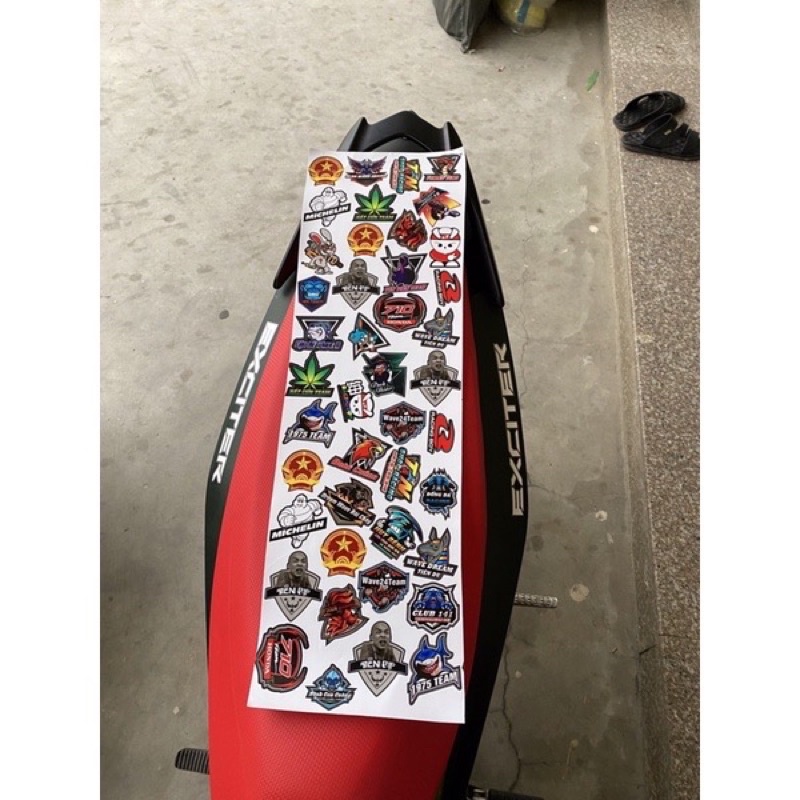 Tem Rời Wave Anpha 50-100-110 Mẫu Rs 3 Lớp Chống Nước Đủ Màu…