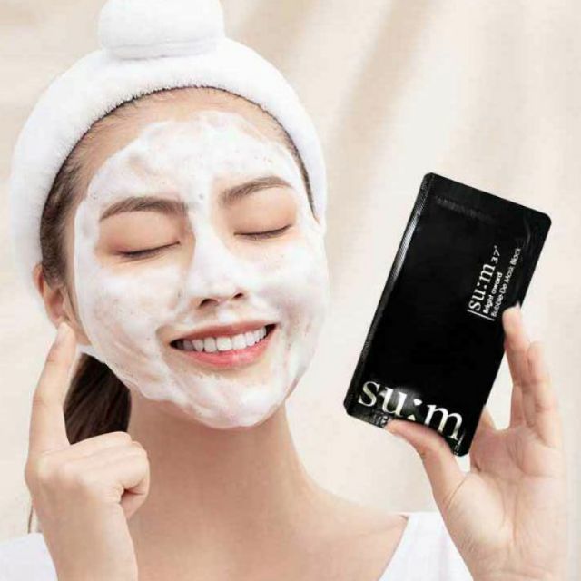 [100% AUTH] Mặt Nạ Thải Độc da Sum37 Bright Award Bubble-De Mask giúp da sạch sâu trắng mịn