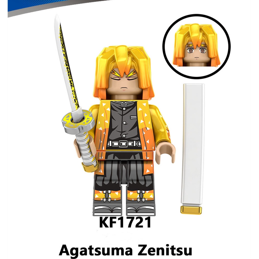 Mô Hình Lego Nhân Vật Anime Demon Slayer Tanjirou Akaza Giyuu Inosuke