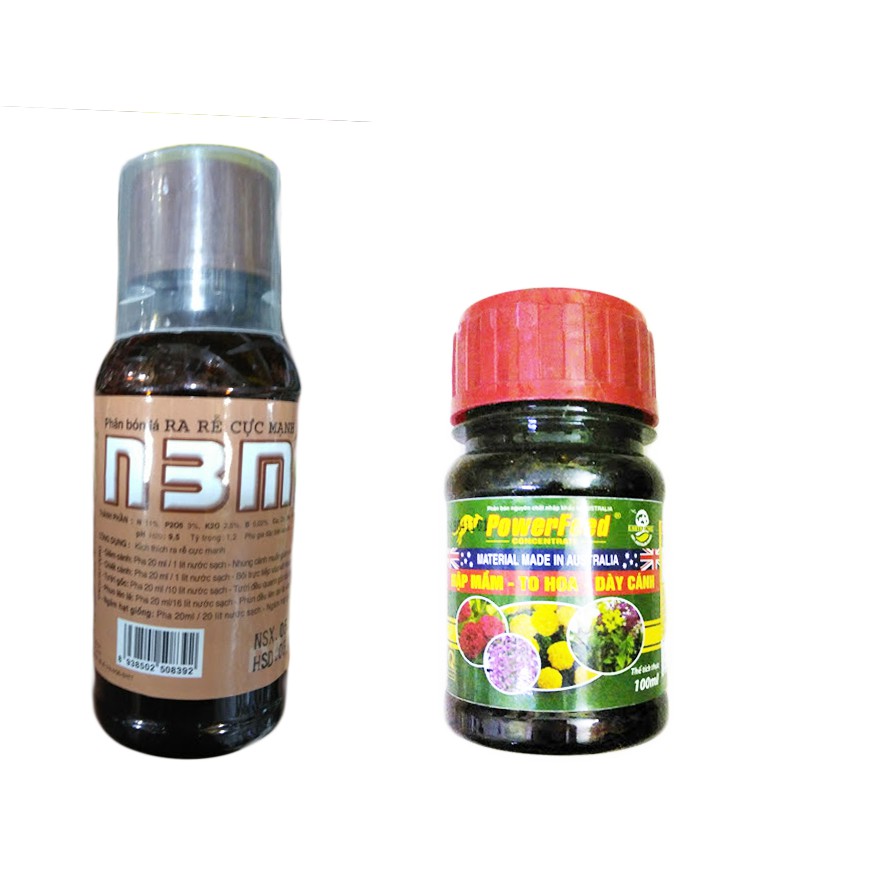 bộ kích rễ chồi cực mạnh (N3m 100ml + phân cá seasol 100ml)