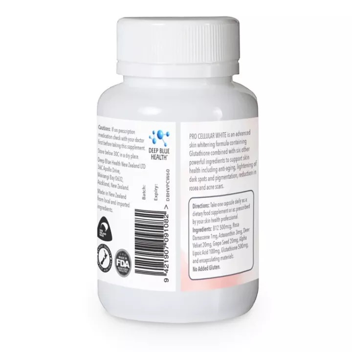 Viên Uống Trắng Sáng Da Deep Blue Health PRO CELLULAR WHITE 60 viên