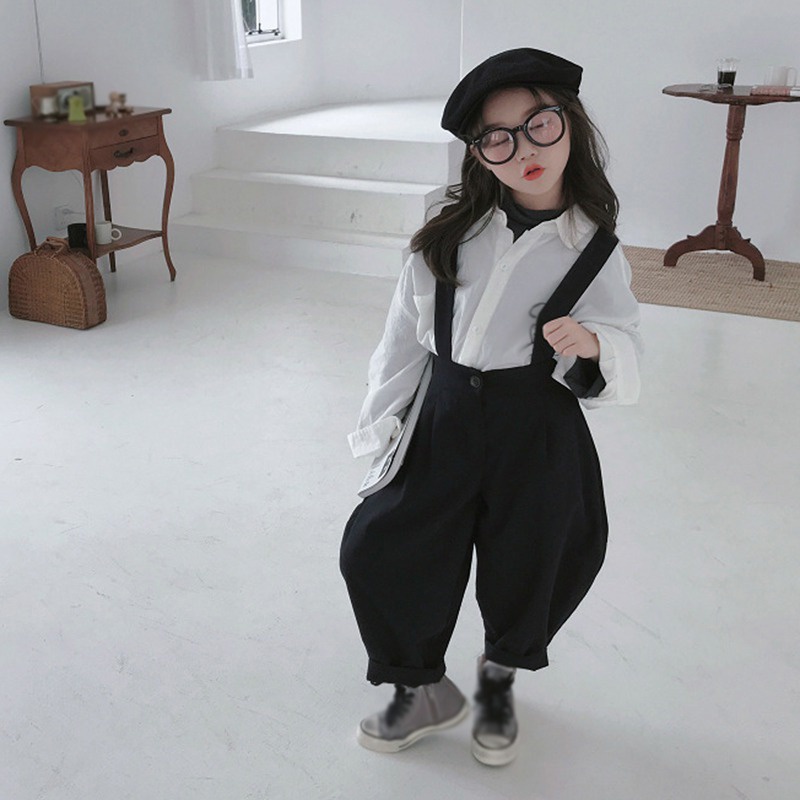 Áo liền quần Hai Dây Màu Trơn Thời Trang Mùa Hè Hàn Quốc Cho Bé Gái Se7en