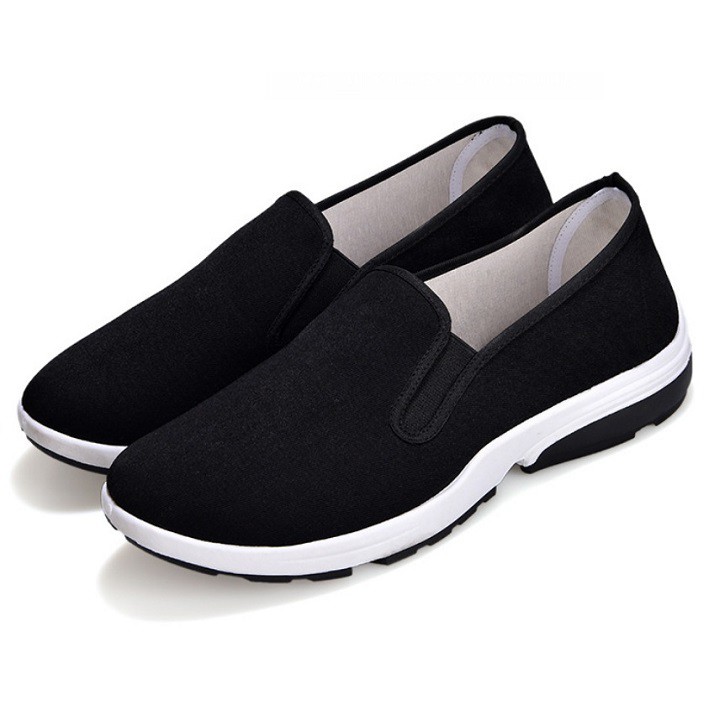 [SIÊU ÊM CHÂN] Giày slip on nam vải trơn SM028 mềm, thoáng mát, đế cao su dẻo đàn hồi tốt, đi nhiều | BigBuy360 - bigbuy360.vn
