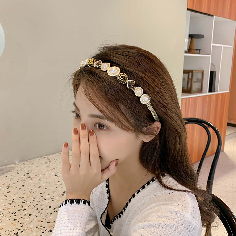 Cài Tóc Hoa Hồng Đính Ngọc Trai Giả Thời Trang Nữ