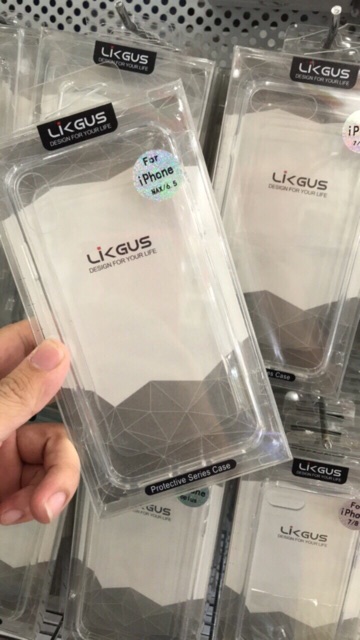 🇭🇰Ốp lưng chống ố vàng chống shock trong suốt viền dẻo Likgus Iphone Pro/Promax/XSMax/XS/X/XR/8 Plus/8/7Plus/7/6/6Plus