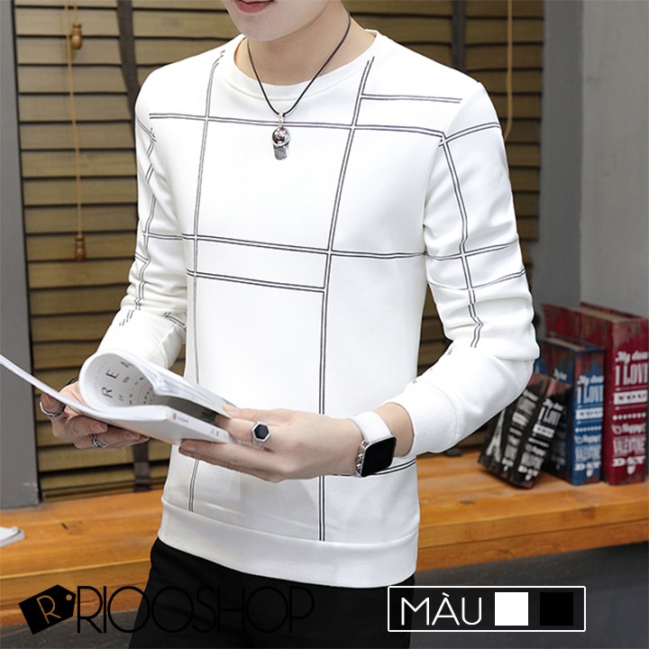Áo thun nam tay dài hàn quốc họa tiết cá tính mới RKL041 - áo phông nam dài tay đẹp Riooshop | BigBuy360 - bigbuy360.vn