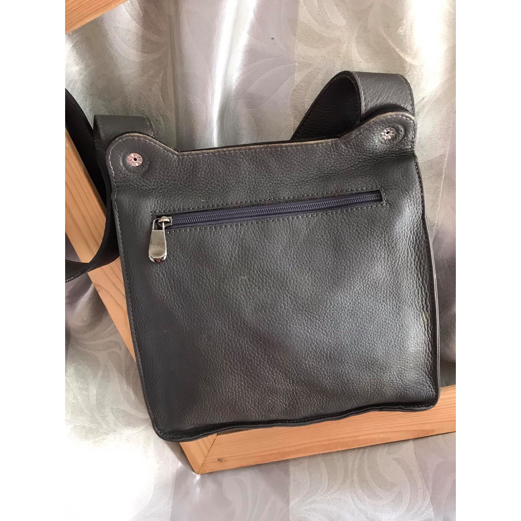 Túi đeo chéo da thật unisex