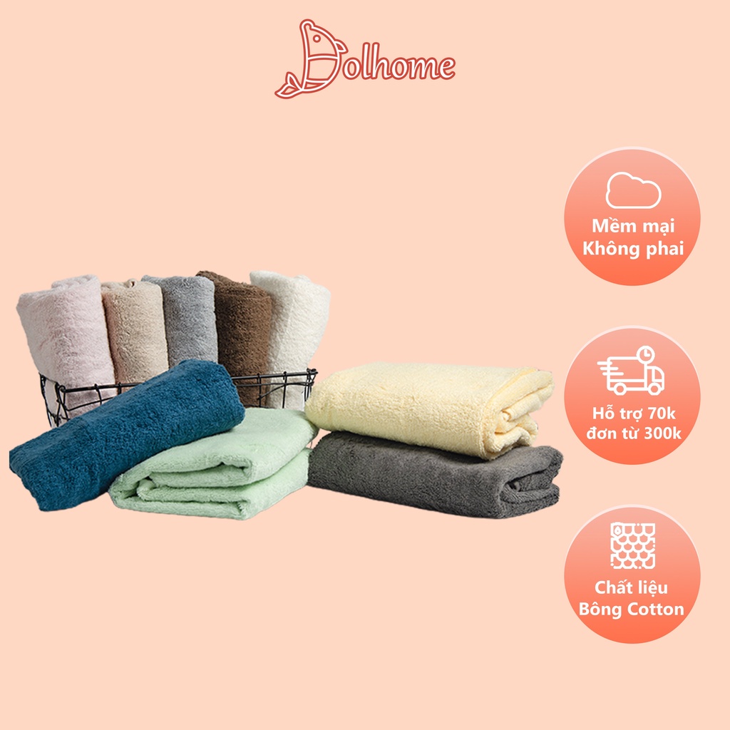 Khăn tắm Dolhome cotton 250gram 60x120cm mềm mại không đổ lông,không phai màu - 20504