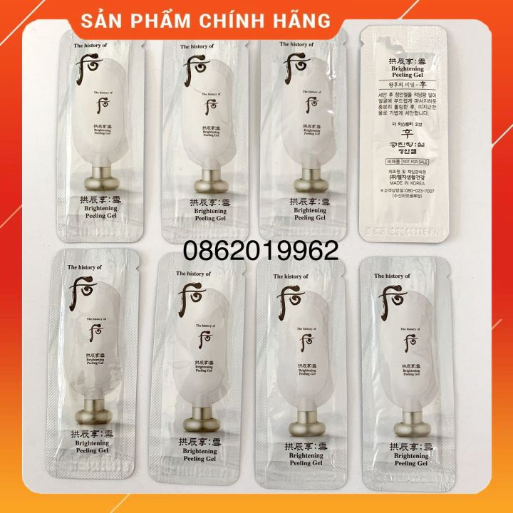 1 gói Sample kỳ tẩy da chết dưỡng trắng Whoo - Brightening Gel 1ml- OHUI NƯƠNG