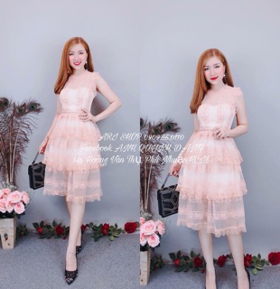 Đầm sát nách 3 tầng