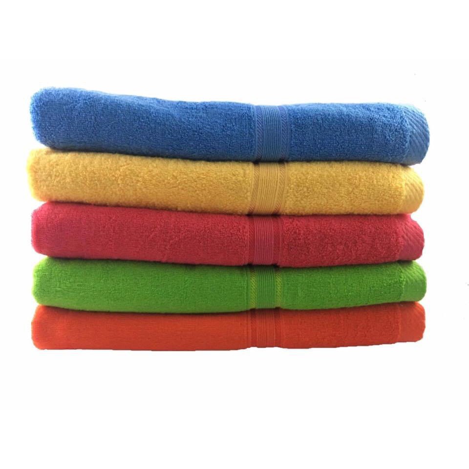 Khăn tắm coton 𝗖𝗔𝗢 𝗖𝗔̂́𝗣 Khăn bông coton siêu thấm hút chất mềm mịn 70cm x 140cm