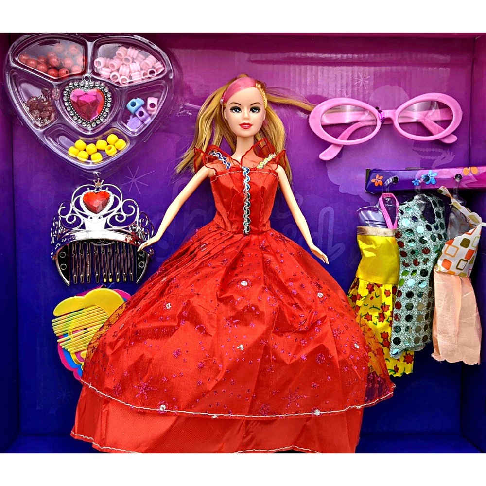 Búp bê Barbie ⚡ TẶNG NÓN NOEL ⚡ 30 cm, có khớp 8 bộ váy, giày cao gót, túi xách,... 𝐁H 𝟑𝟎 𝐍𝐠𝐚̀𝐲 ✅