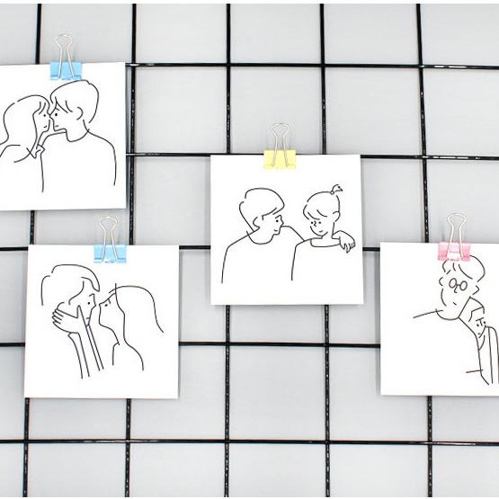 Postcard trang trí in hình cô gái, cặp đôi, hoạt hình dễ thương, thẻ ảnh dán tường decor phòng (Tặng kèm Sticker)