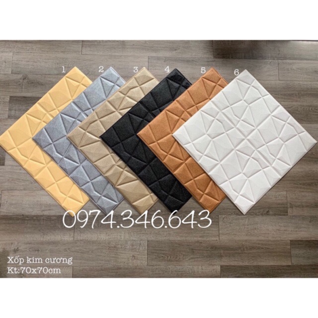 Xốp dán tường giả da kích thước 70cm x 70cm hàng dày 6mm | BigBuy360 - bigbuy360.vn