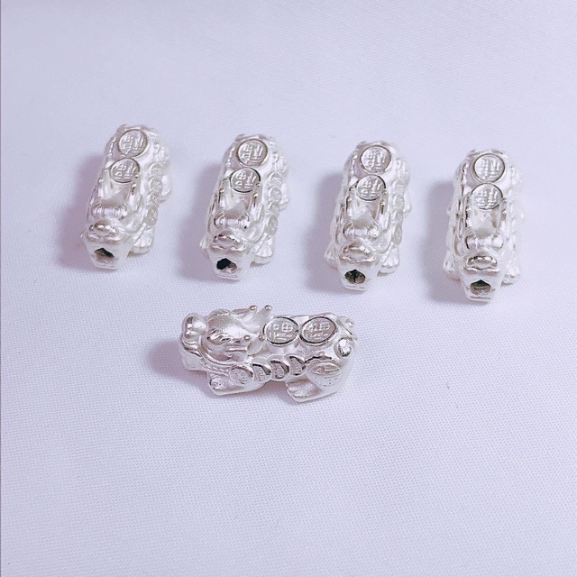 TỲ HƯU BẠC XI 2 MÀU (Xuyên lỗ đến 6,7li)