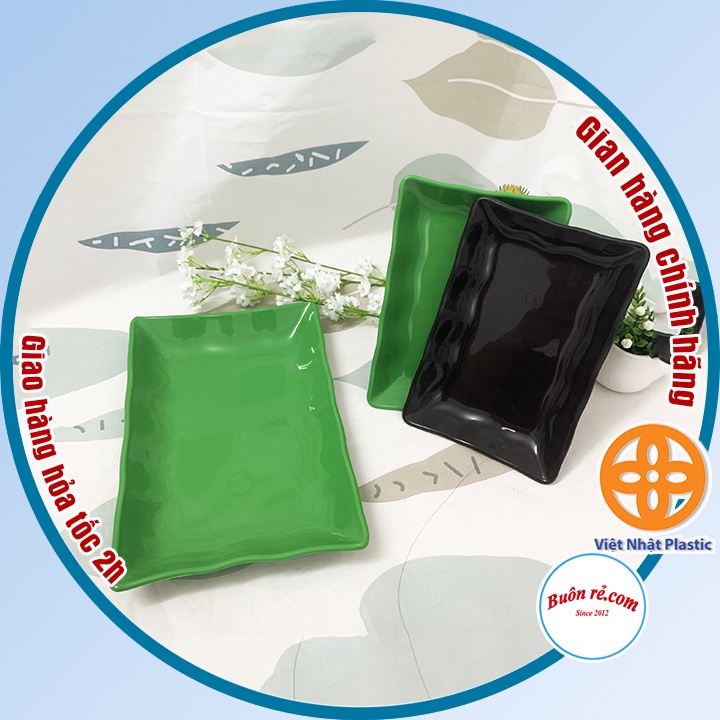 Đĩa đựng hoa quả, bánh kẹo, hạt dưa, bí, Hướng dương, Đĩa phíp hình chữ nhật chính hãng Việt Nhật