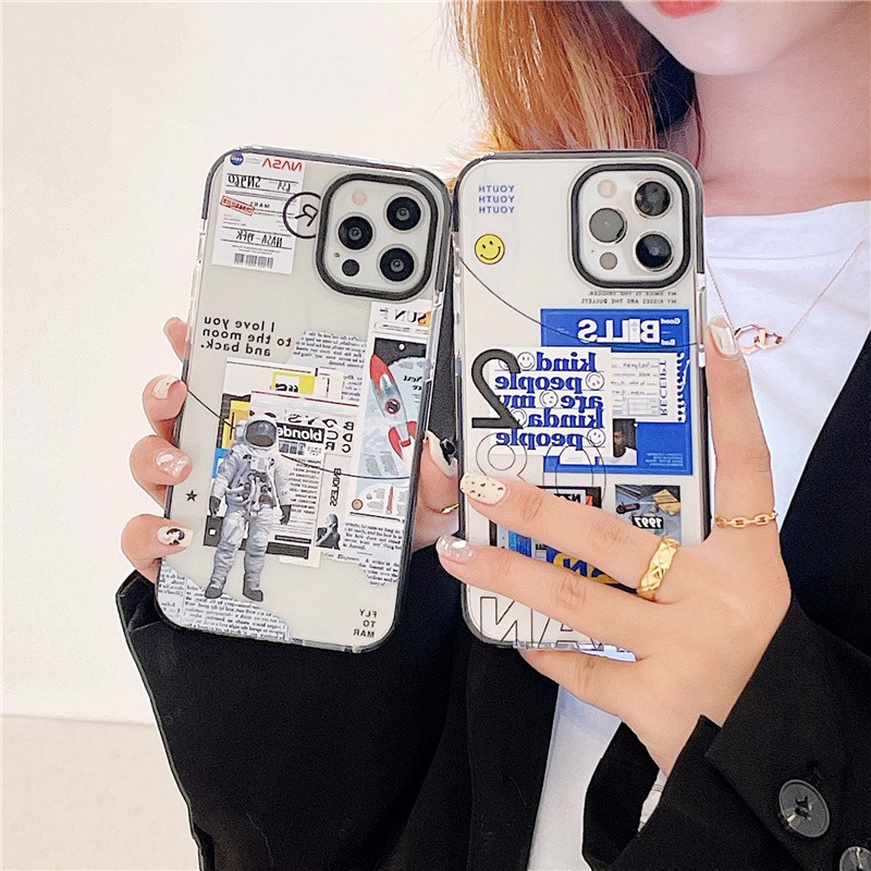 kaso ng tele iPhone 11 Pro Max / iPhone12 / iPhone X / iPhone 7 Plus / iPhone 8 / iPhone 6 Dual color TPU personality for mobile phone