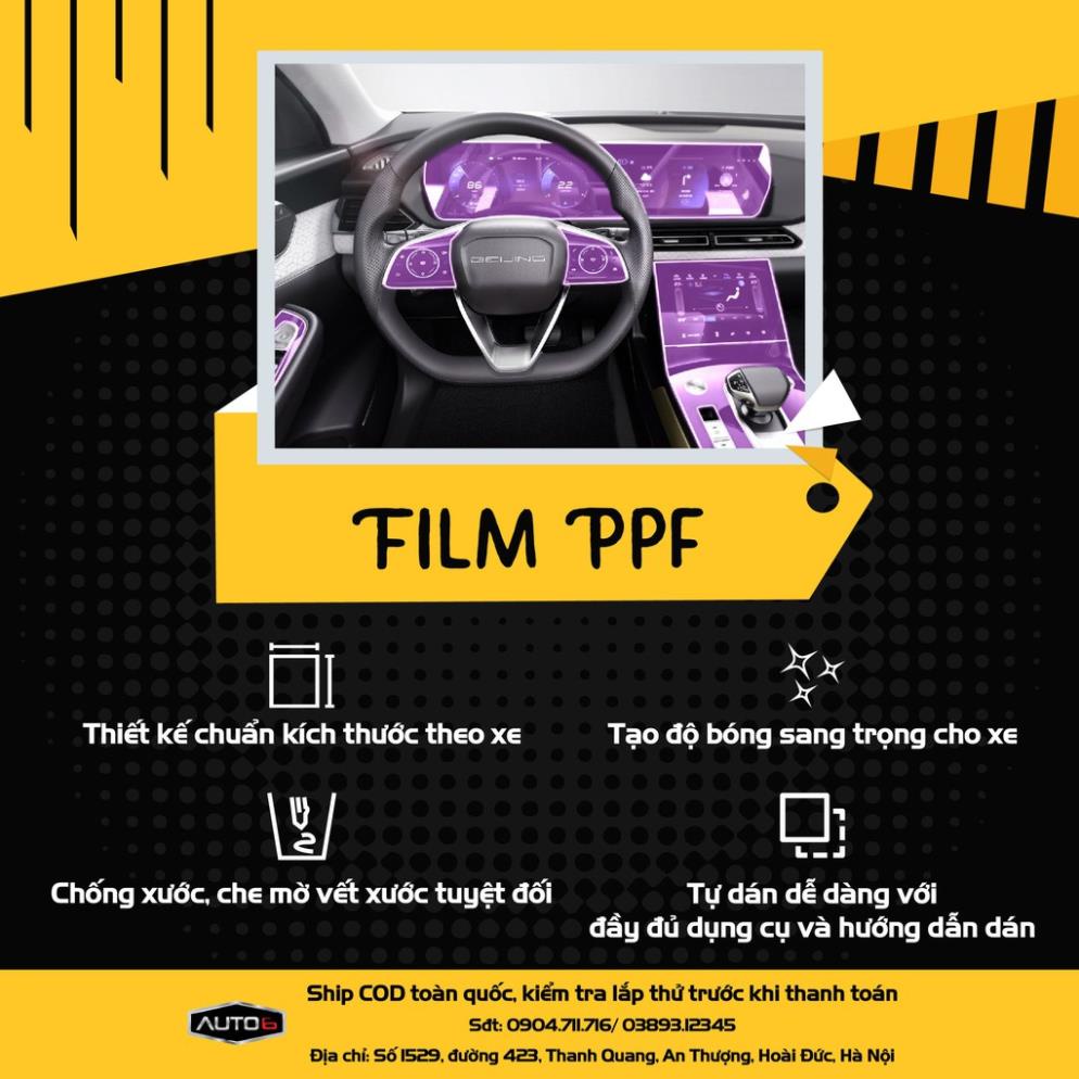 HOT FORD EVEREST: Film PPF dán FULL BỘ NỘI THẤT - AUTO6 - Chống xước, làm mờ đi các vết xước cũ, tạo độ bóng cho xe