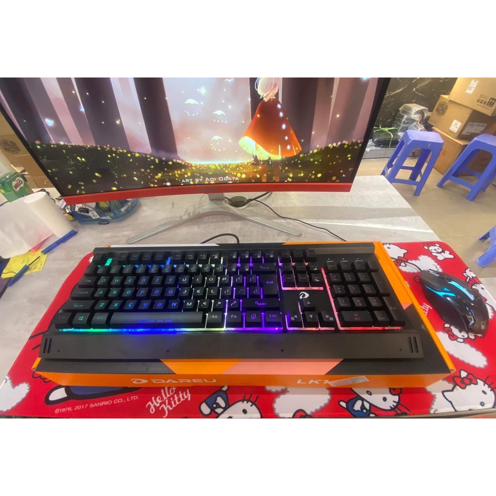 Bàn phím giả cơ Bàn phím có dây Dareu lk145-Bàn phím chơi game giá rẻ
