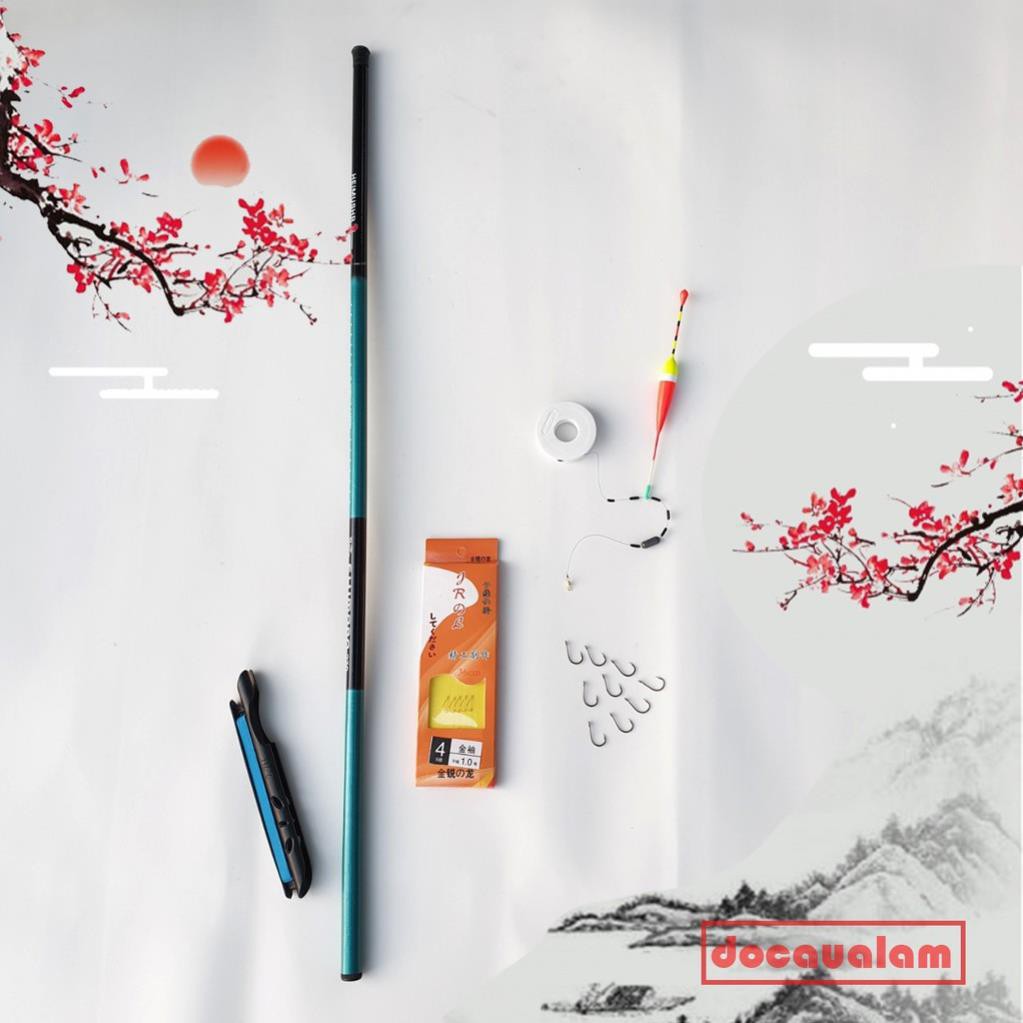 Bộ cần câu tay, câu đơn giá rẻ 2,7m tặng kèm bộ dây câu, phao câu, chì câu, lưỡi câu