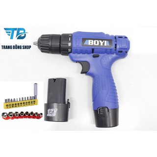 Máy khoan cầm tay dùng pin BOYI 12V Lõi dây đồng