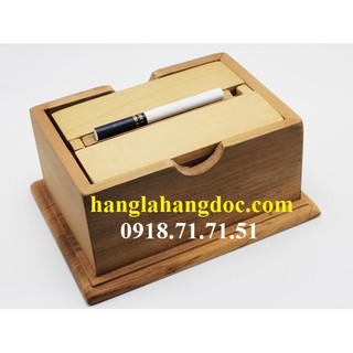 Hộp đựng thuốc lá bán tự động để bàn bằng gỗ