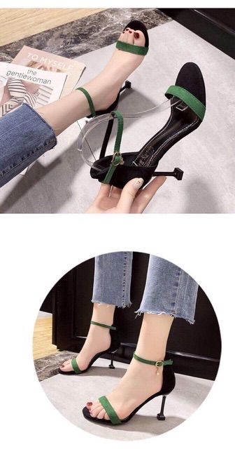 Giày cao gót quai mảnh 7p ST