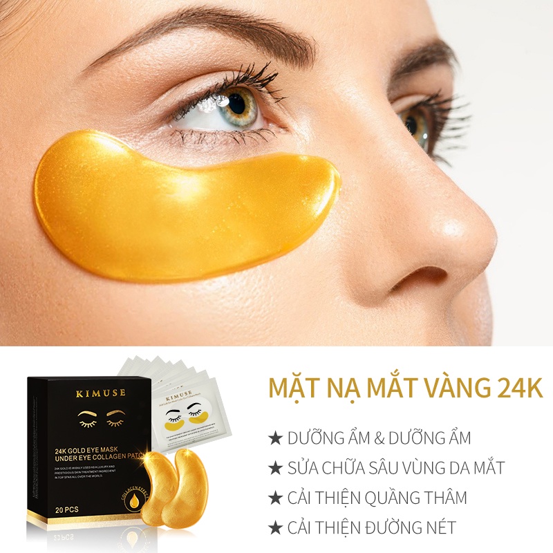 [Hàng mới về] Bộ 20 mặt nạ mắt phía dưới KIMUSE collagen giúp cải thiện quầng thâm mắt