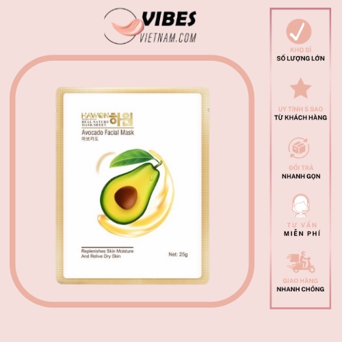 Mặt Nạ Giấy Bơ Vàng HAWON Cao Cấp Dưỡng Da Cấp Ẩm - vibesvietnam
