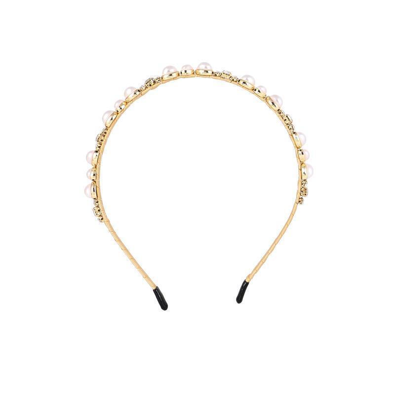 Băng Đô Cài Tóc Đính Đá Ngọc Trai Phong Cách Retro