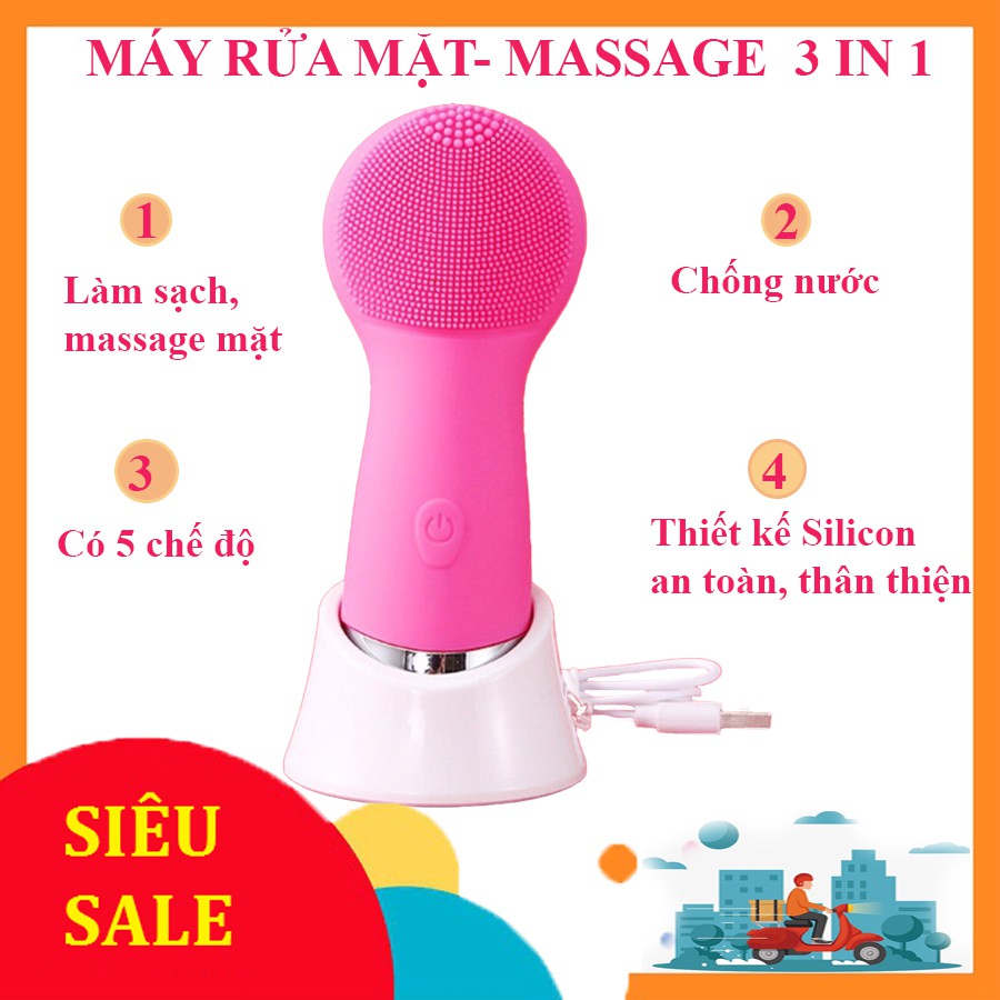 Giá Hot Máy Rửa Mặt, Máy Massage Mặt - Sạch Da, Ngăn Ngừa Mụn, Nâng Cơ, Chống Lão Hóa. Bảo Hành Uy Tín. Nhanh Tay Kẻo Lỡ