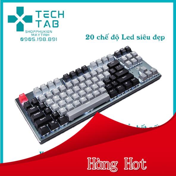 Bàn phím CƠ Bluetooth Không Dây Pin Sạc K950 LED đẹp, phím blue switch cho máy tính pc laptop, điện thoại, máy tính