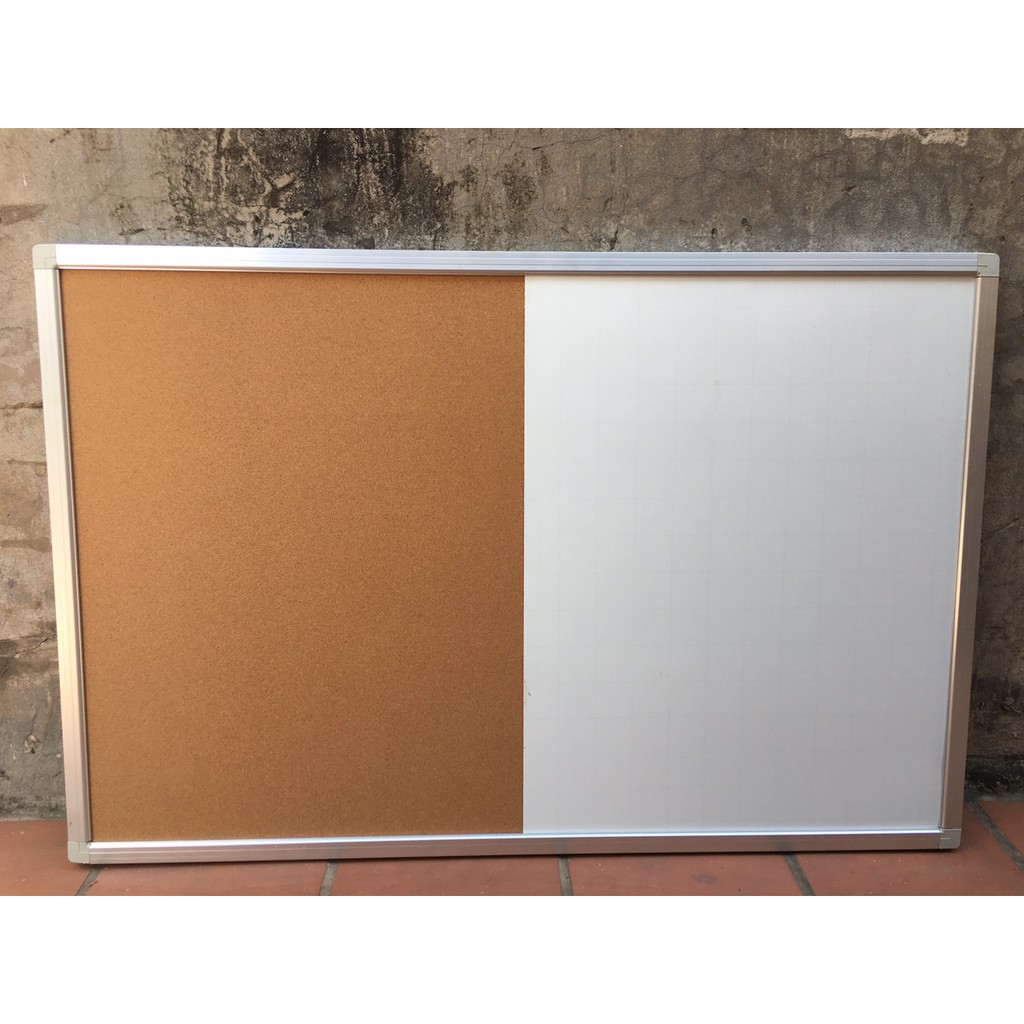 Bảng từ trắng + Ghim Tài Liệu 80x120cm (Tặng kèm phụ kiện)