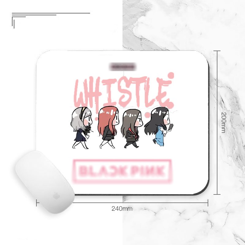 ( 2 mẫu ) Miếng di chuột in hình BLACKPINK WHISTLE CHIBI idol thần tượng kpop miếng kê chuột miếng lót chuột