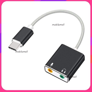 Cáp type c ra audio 3.5mm - cáp chuyển usb type-c điện thoại sang 2 cổng audio 3.5