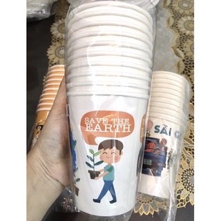 Ly giấy sử dụng 1 lần (10 cái / bịch)( Giao màu ngẫu nhiên )