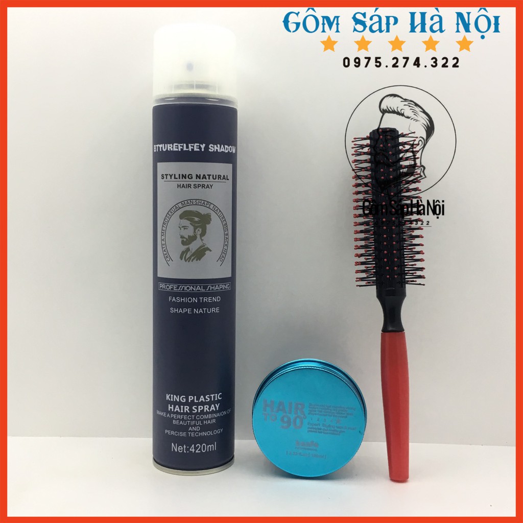COMBO  Gôm Xịt Tóc Butterfly Shadow &amp; Sáp 90